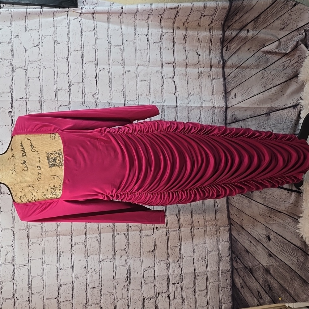 IGIGI Elegant Pink Ruched Dress Size 14/16